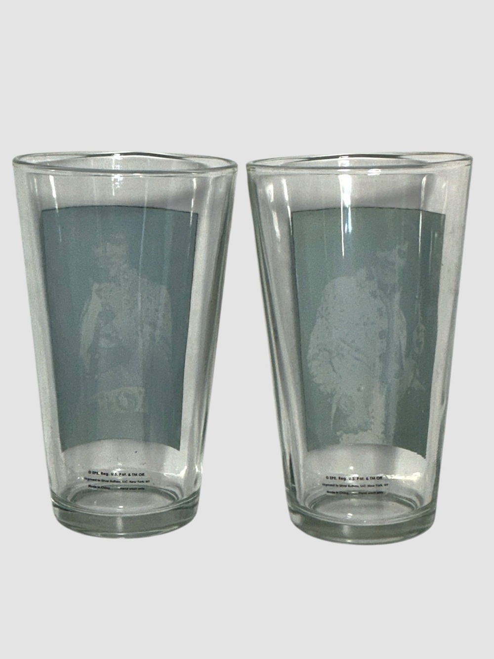 ELVIS Presley Pub Pint Glass Set Vintage Collectible 16 Oz Set of 2 Boxed - Picture 5 of 16